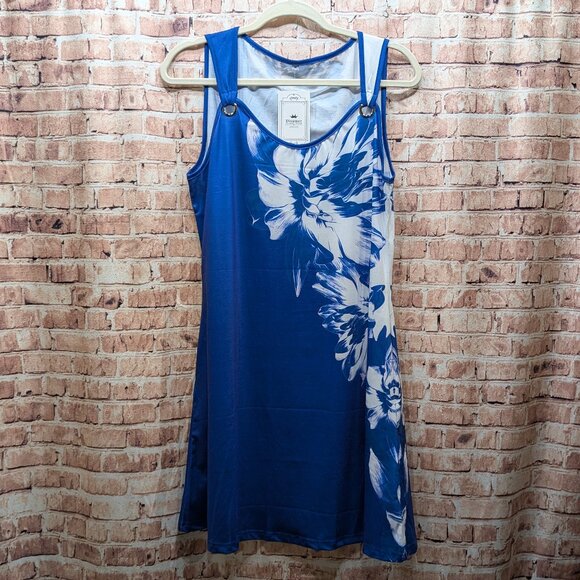 Disamer Blue and White Floral Dress Size Med NWT - Picture 1 of 10
